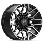 Hartes Metal Wheels Crossbow Black Machined Face Side Milled Satin