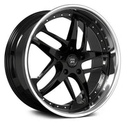 Lexani Wheels Solar Gloss Black With Stainless Chrome