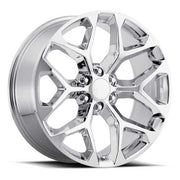 Chevy Wheels RP09 20x9 6x139.7 Chrome fit Silverado Tahoe Suburban Snowflake