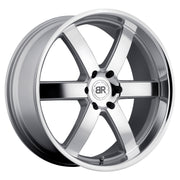Black Rhino Wheels Pondora Silver Machine Cut Face Lip